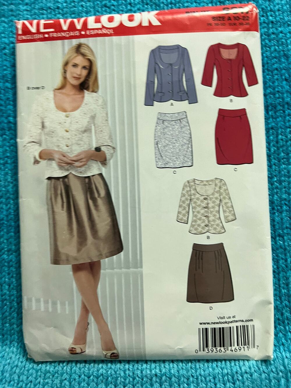 Simplicity 6911 Sewing pattern blazer pencil skirt size 10-22